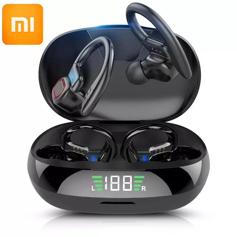 XIAO TWS Bluetooth Slúchadlá S Mikrofónom Šport Ucho LED Displej Bezdrôtové Slúchadlá HiFi Stereo Vodotesné Slúchadlá